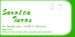 sarolta turos business card